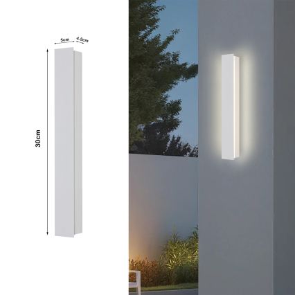 Brilagi - Applique murale d'extérieur LINEAR LED/8W/230V 3000K IP65 30 cm blanche IRC 90