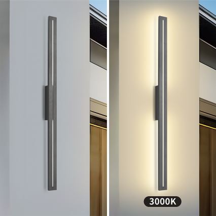 Brilagi - Applique murale extérieure LED LINEO 24W/230V 3000K IP65 100 cm anthracite IRC 90