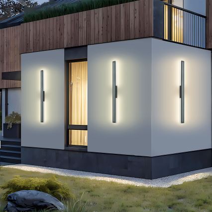 Brilagi - Applique murale extérieure LED LINEO 24W/230V 3000K IP65 100 cm anthracite IRC 90