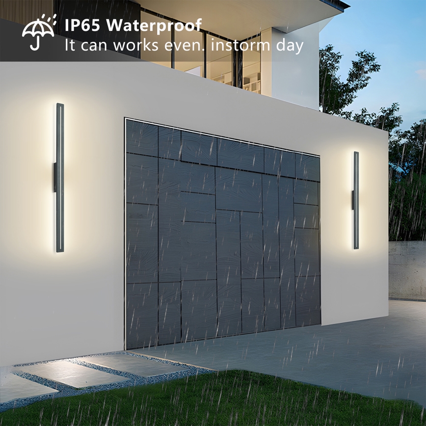 Brilagi - Applique murale extérieure LED LINEO 24W/230V 3000K IP65 100 cm anthracite IRC 90