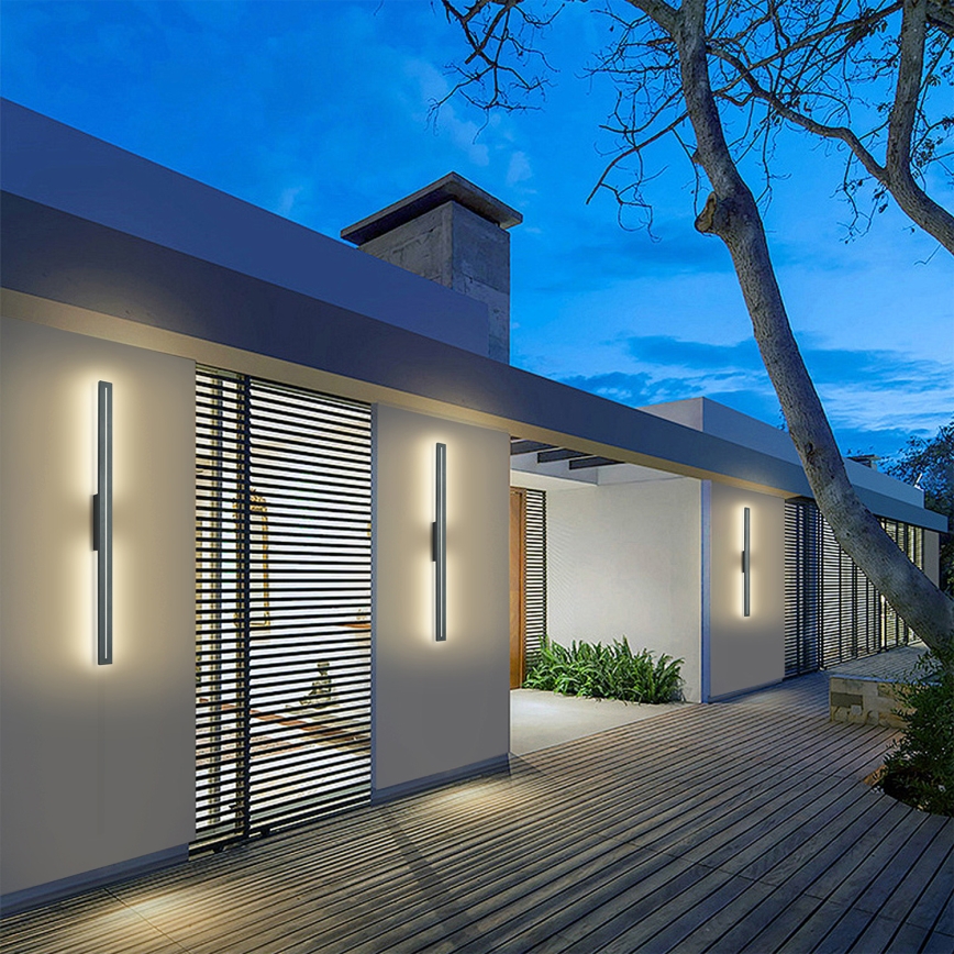 Brilagi - Applique murale extérieure LED LINEO 24W/230V 3000K IP65 100 cm anthracite IRC 90