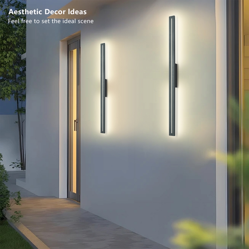Brilagi - Applique murale extérieure LED LINEO 24W/230V 3000K IP65 100 cm anthracite IRC 90