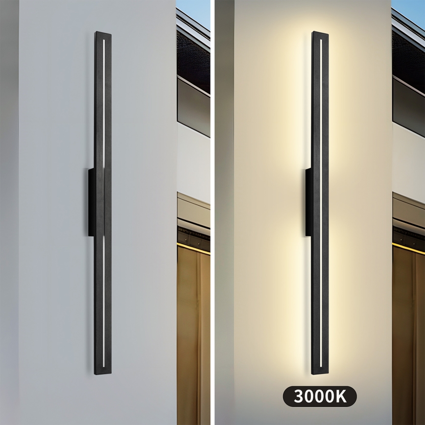 Brilagi - Applique murale LED d'extérieur LINEO LED/24W/230V 3000K IP65 100 cm noir IRC 90