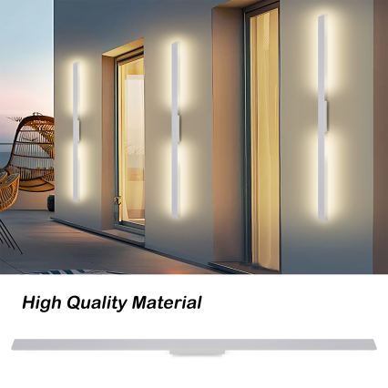 Brilagi - Applique murale extérieure LED LUNA LED/30W/230V 3000K IP65 150 cm blanche IRC 90