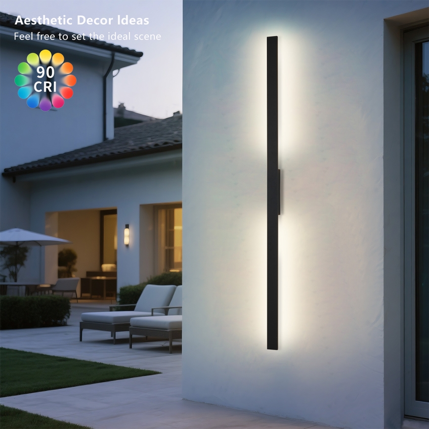 Brilagi - Applique murale d'extérieur LED LUNA LED/30W/230V 4000K IP65 150 cm noir IRC 90