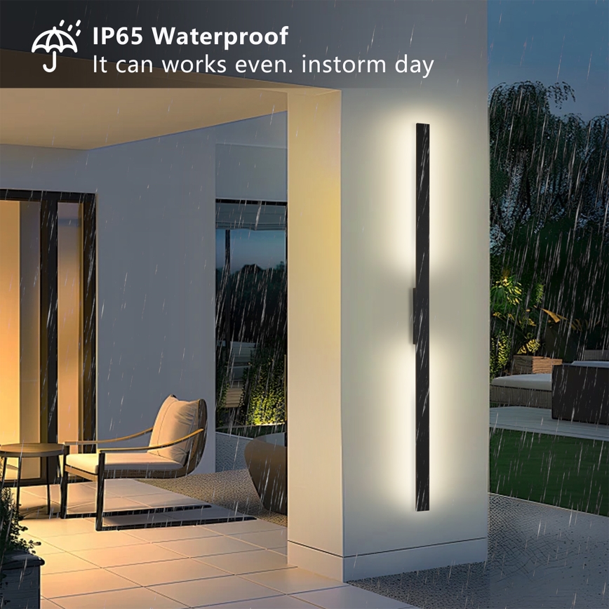 Brilagi - Applique murale d'extérieur LED LUNA LED/30W/230V 4000K IP65 150 cm noir IRC 90