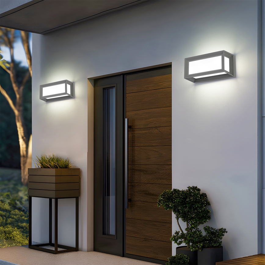 Brilagi - Applique murale d'extérieur PARKER 1xE27/60W/230V grise IP44