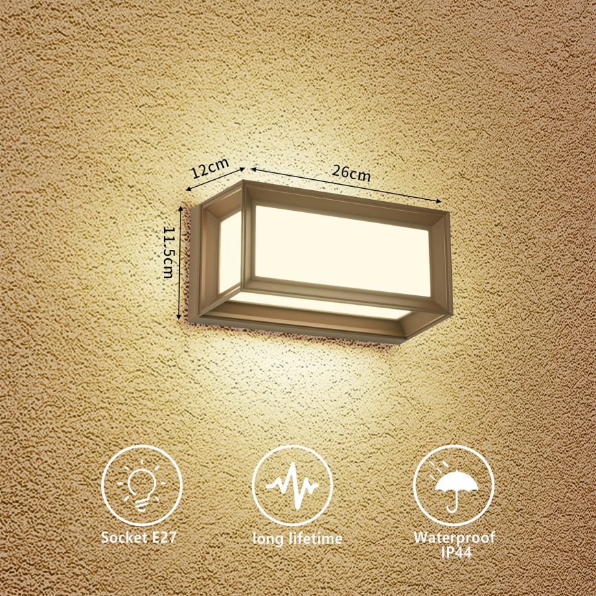 Brilagi - Applique murale d'extérieur PARKER 1xE27/60W/230V marron IP44