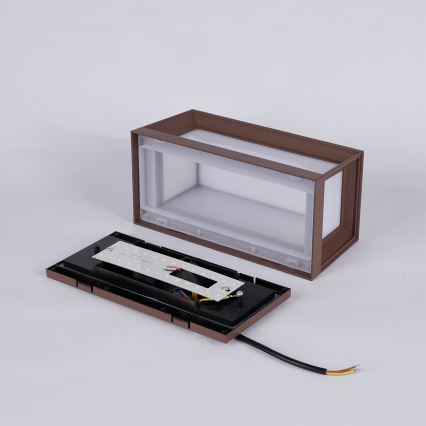 Brilagi - Applique murale extérieure LED PARKER LED/12W/230V 3000/4500/6000K marron IP44