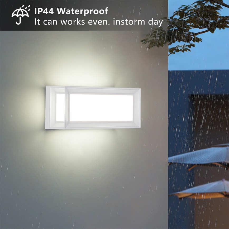Brilagi - Applique murale d'extérieur PARKER LED/12W/230V blanche IP44