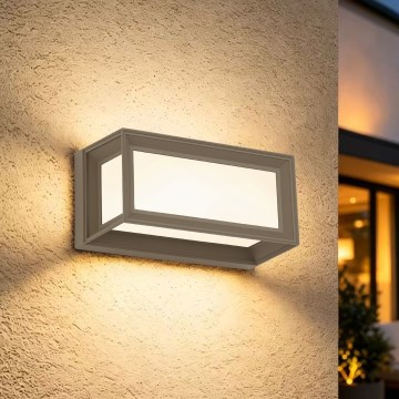 Brilagi - Applique murale d'extérieur PARKER LED/12W/230V grise IP44