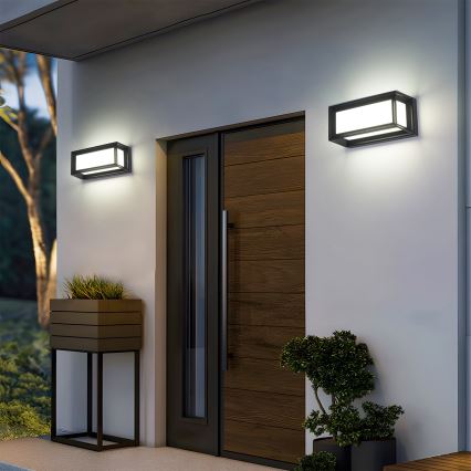 Brilagi - Applique murale d'extérieur PARKER LED/12W/230V noire IP44