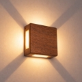 Brilagi - Applique murale d'extérieur QUADRAY LED/6W/230V finition bois IP54