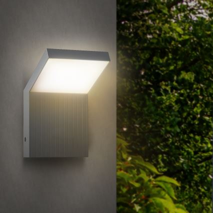 Brilagi - Applique murale d'extérieur RIANO LED/8W/230V argentée IP65