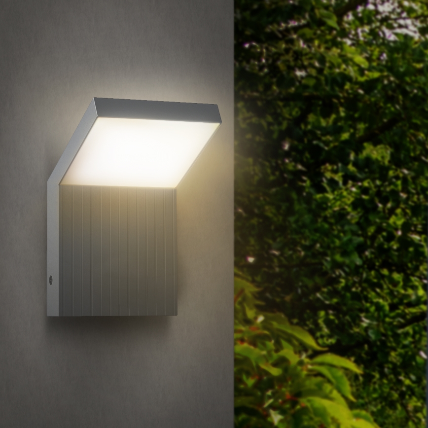 Brilagi - Applique murale d'extérieur RIANO LED/8W/230V argentée IP65