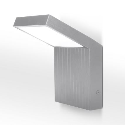 Brilagi - Applique murale d'extérieur RIANO LED/8W/230V argentée IP65