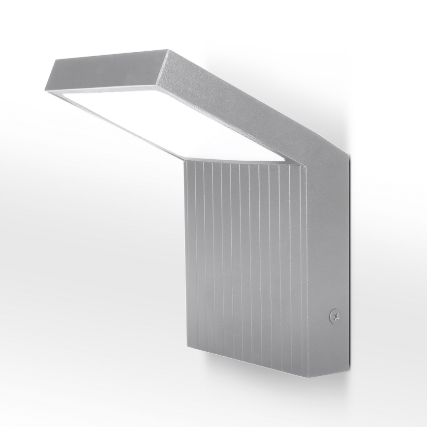 Brilagi - Applique murale d'extérieur RIANO LED/8W/230V argentée IP65