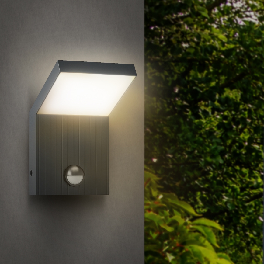 Brilagi - Applique murale d'extérieur LED avec détecteur RIANO LED/8W/230V anthracite IP65