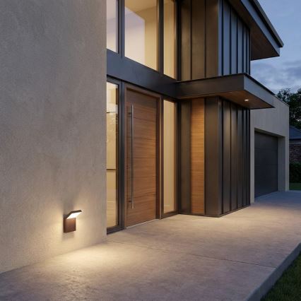 Brilagi - Applique murale d'extérieur RIANO LED/8W/230V brun IP65