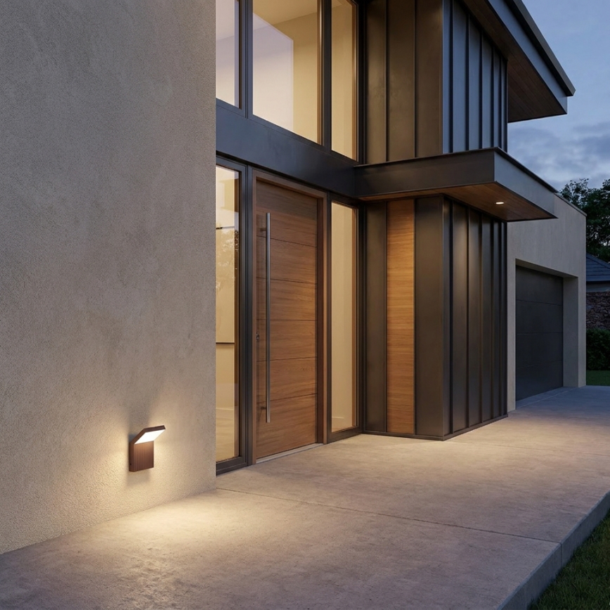Brilagi - Applique murale d'extérieur RIANO LED/8W/230V brun IP65