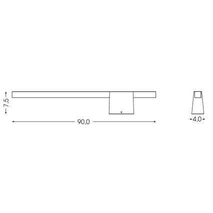 BRILAGI - Applique murale d'extérieur VELORA LED/12W/230V 90 cm IP44 noire