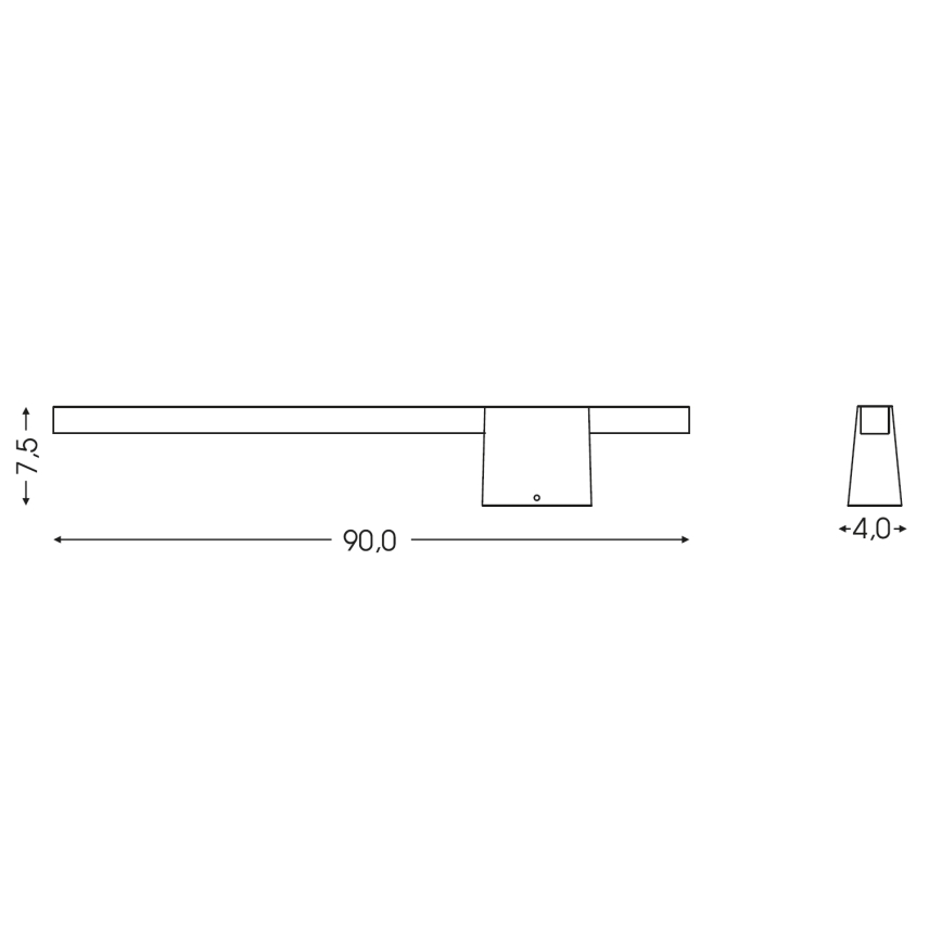 BRILAGI - Applique murale d'extérieur VELORA LED/12W/230V 90 cm IP44 noire