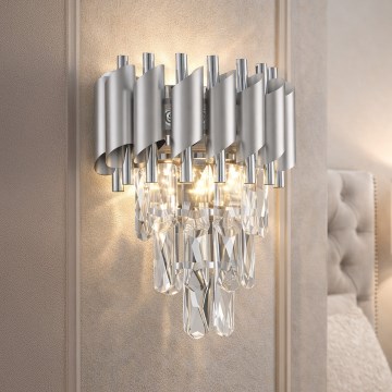 Brilagi - Applique murale ECLIPSE 2xE14/10W/230V argentée