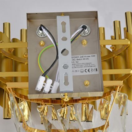 Brilagi - Applique murale ECLIPSE 2xE14/10W/230V dorée