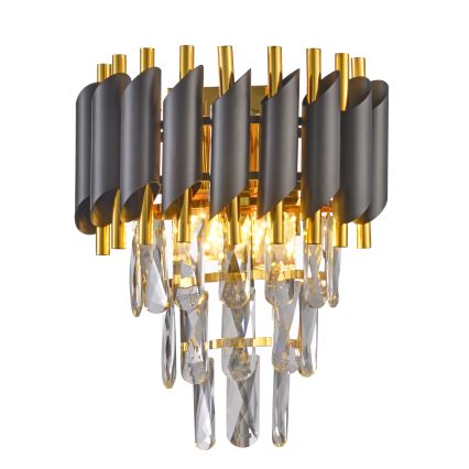 Brilagi - Applique murale ECLIPSE 2xE14/10W/230V noir/or
