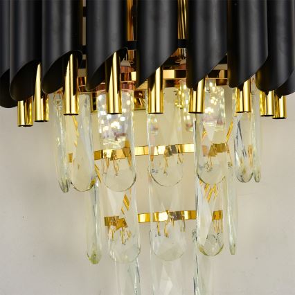 Brilagi - Applique murale ECLIPSE 2xE14/10W/230V noir/or