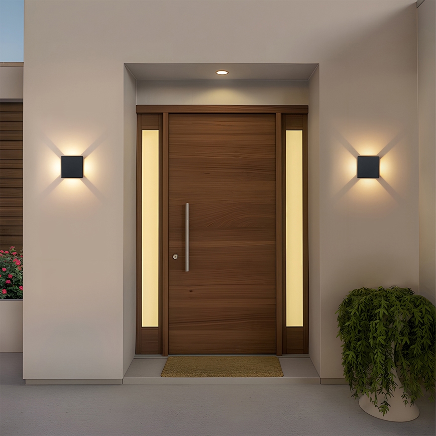 Brilagi - Applique murale extérieure à LED QUADRAY LED/6W/230V noire IP54