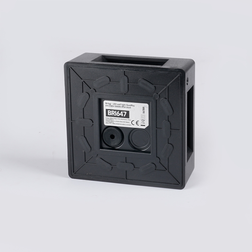 Brilagi - Applique murale extérieure à LED QUADRAY LED/6W/230V noire IP54