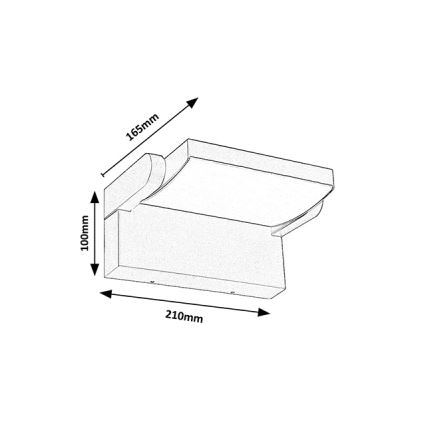 Brilagi - Applique murale extérieure ANKLE LED/18W/230V 3000K IP65 anthracite