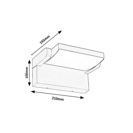Brilagi - Applique murale extérieure ANKLE LED/18W/230V 4000K IP65 anthracite
