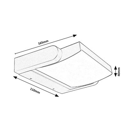 Brilagi - Applique murale extérieure ANKLE LED/18W/230V 4000K IP65 anthracite