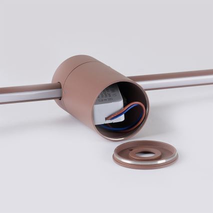 Brilagi - Applique murale d'extérieur LED AURA, 20 W, 230 V, 3000 K, IP54, 97 cm, marron, IRC 90