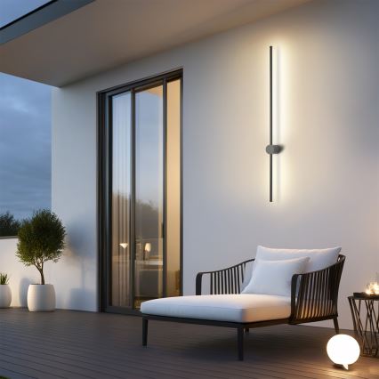 Brilagi - Applique murale extérieure LED AURA LED/20W/230V 3000K IP54 97 cm anthracite IRC 90