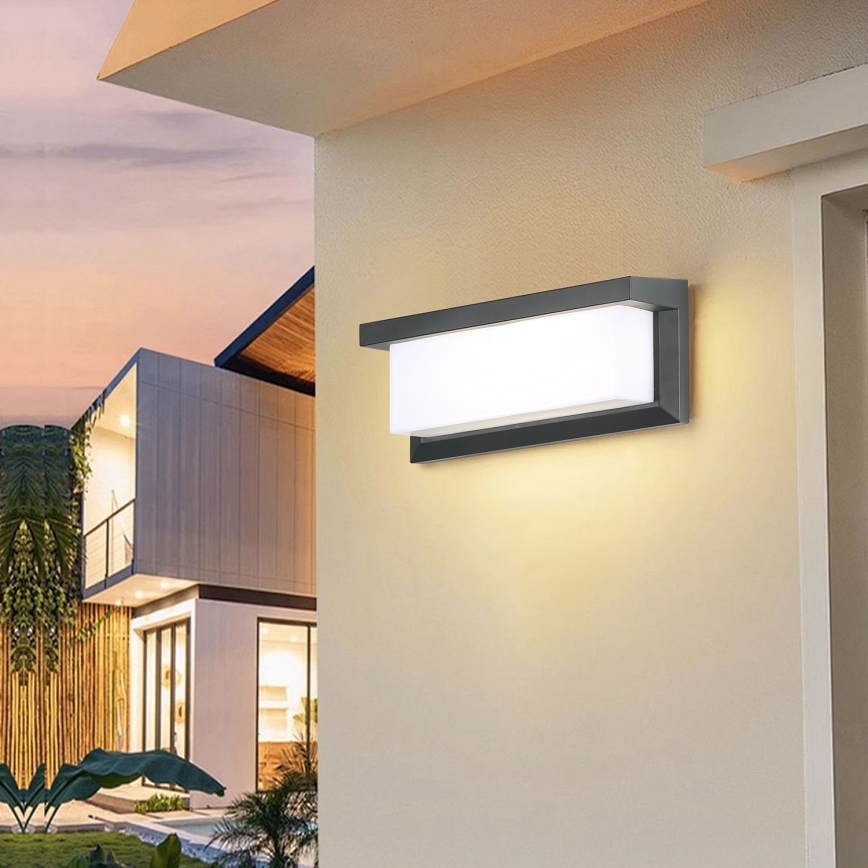 Brilagi - Applique murale extérieure avec détecteur BRICKY LED/12W/230V anthracite IP54