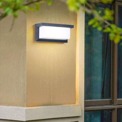 Brilagi - Applique murale extérieure avec détecteur BRICKY LED/12W/230V anthracite IP54