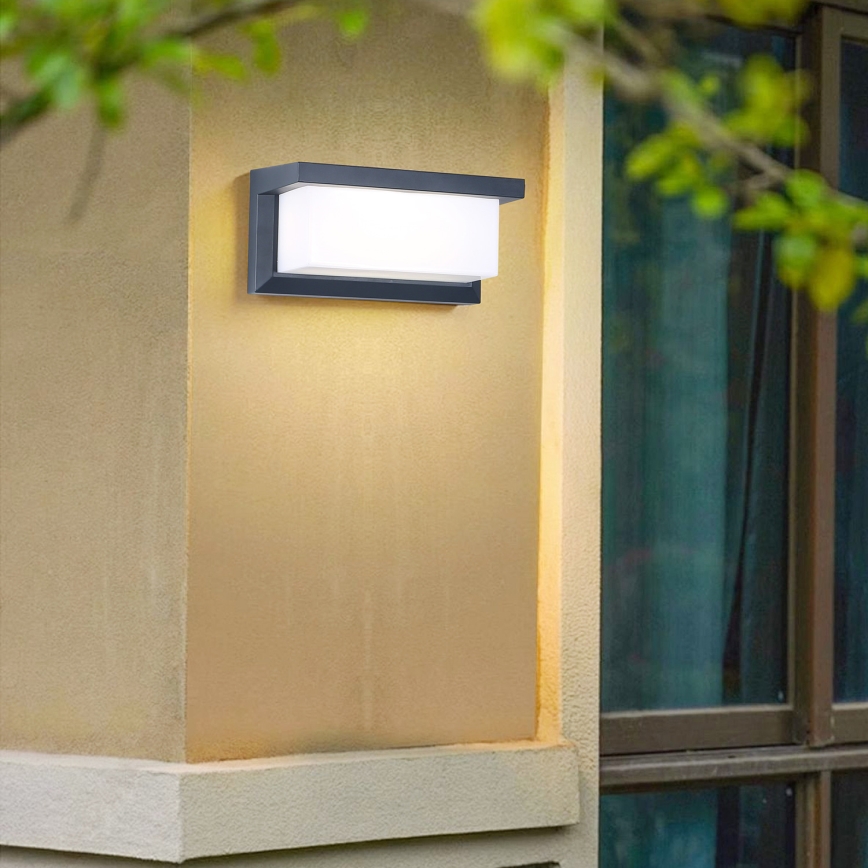 Brilagi - Applique murale extérieure avec détecteur BRICKY LED/12W/230V anthracite IP54