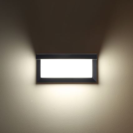Brilagi - Applique murale extérieure avec détecteur BRICKY LED/12W/230V anthracite IP54