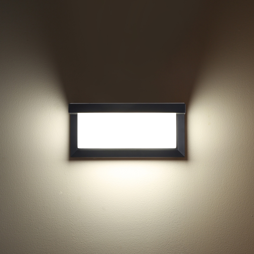 Brilagi - Applique murale extérieure avec détecteur BRICKY LED/12W/230V anthracite IP54