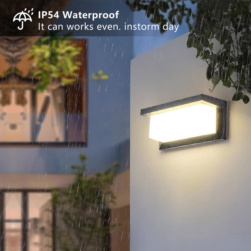 Brilagi - Applique murale extérieure avec détecteur BRICKY LED/12W/230V anthracite IP54