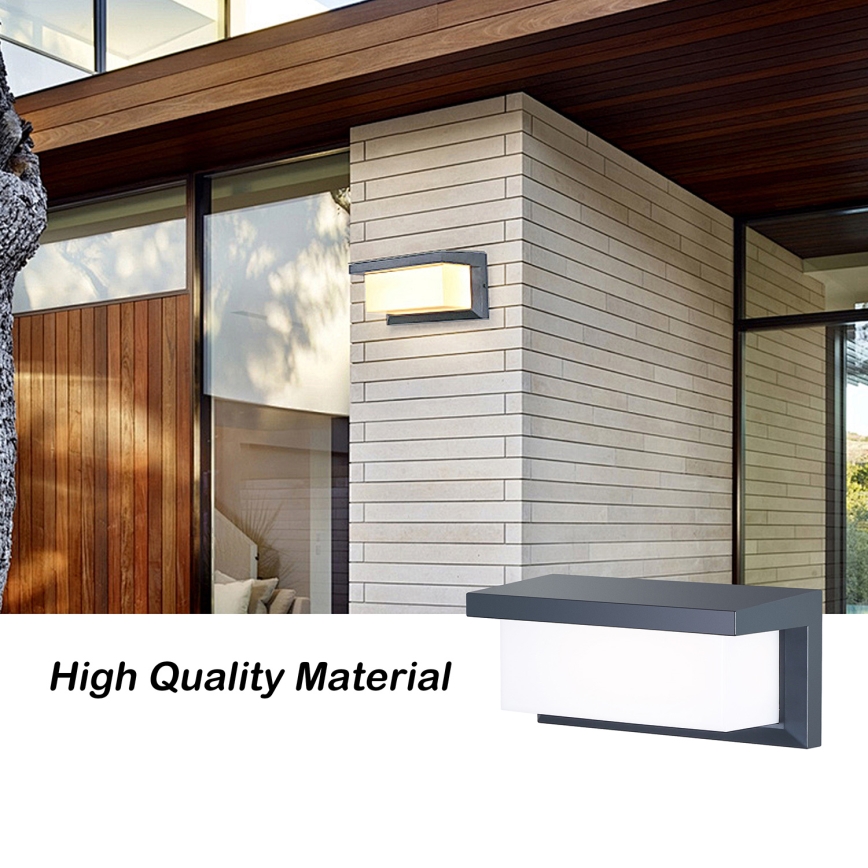 Brilagi - Applique murale extérieure avec détecteur BRICKY LED/12W/230V anthracite IP54