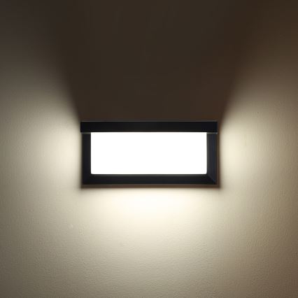 Brilagi - Applique murale extérieure avec détecteur BRICKY LED/12W/230V noir IP54