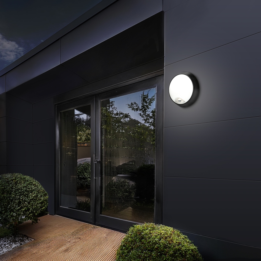 Brilagi - Applique murale extérieure avec détecteur 2en1 BULKHEAD LED/20W/230V IP65