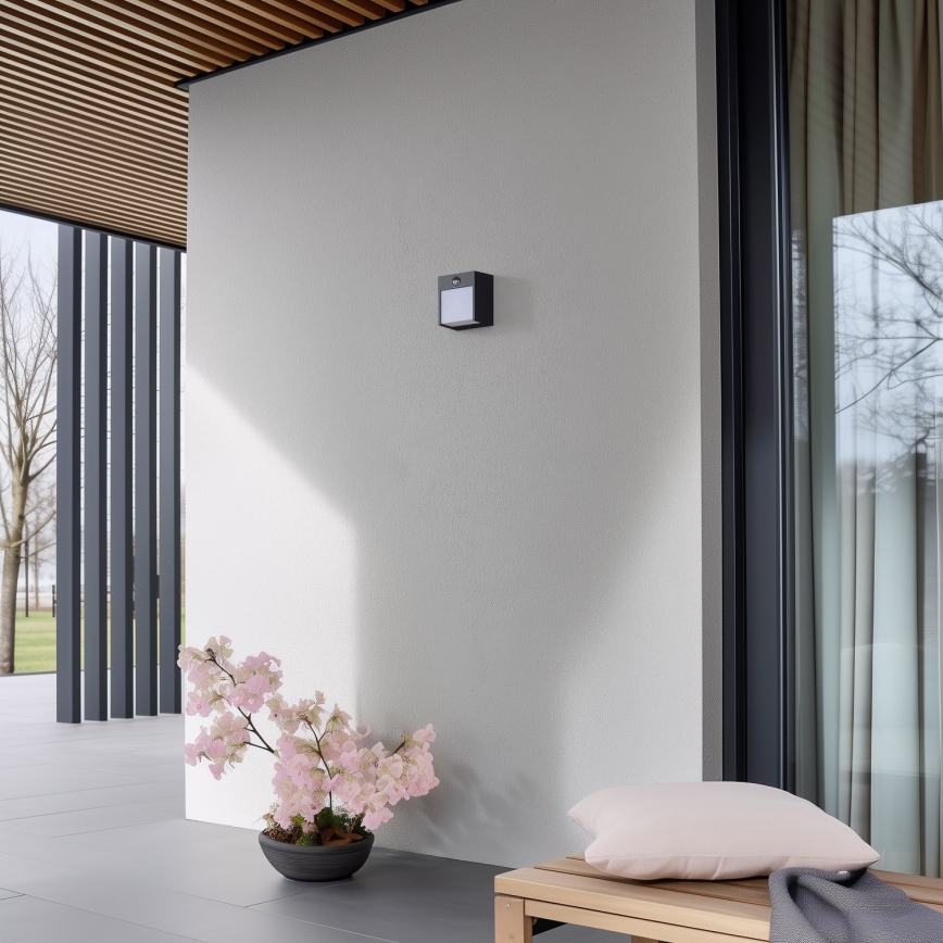 Brilagi- Applique murale extérieure avec détecteur TERNI LED/12W/230V anthracite IP44