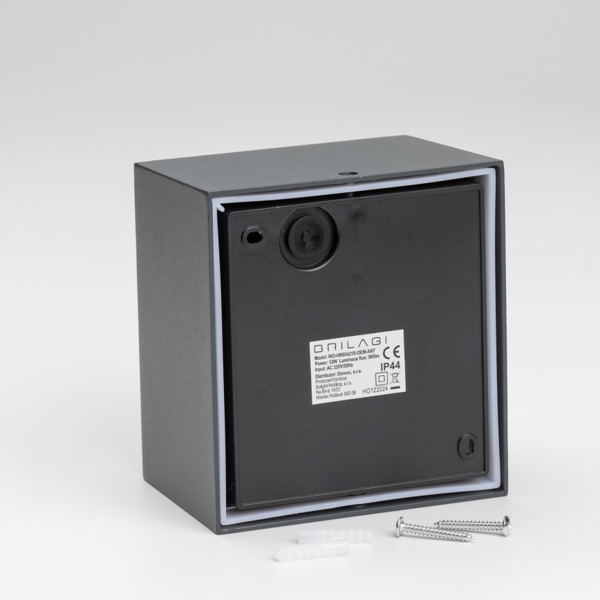 Brilagi- Applique murale extérieure avec détecteur TERNI LED/12W/230V anthracite IP44