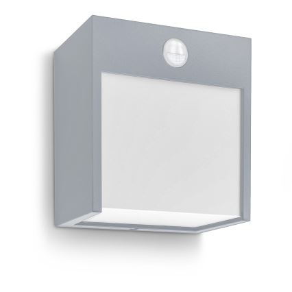 Brilagi - Applique murale extérieure avec détecteur TERNI LED/12W/230V gris IP44