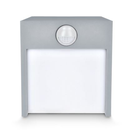 Brilagi - Applique murale extérieure avec détecteur TERNI LED/12W/230V gris IP44